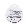 Parawire 24 Gauge (0.51mm) Non Tarnish Gold Plated Wire 20 Yard (18.2m) Spool Alternative Image