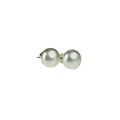 9-9.5mm Button Pearl Stud Earring with Sterling Silver Fittings in White Alternative Image