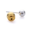 5mm Ball Earstud Sterling Silver with 6mm Ball Back Gold Plated STS Vermeil Alternative Image