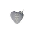 Love Etched Heart Pendant Sterling Silver Alternative Image