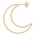 Crescent Moon 30mm Earhoop Gold Plated Sterling Silver Vermeil Alternative Image