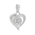 Heart Pendant with Fresh Water Pearl Sterling Silver Alternative Image
