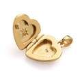 Heart Locket with CZ Pendant Gold Plated Sterling Silver Vermeil Alternative Image