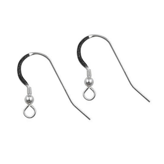 STS Essentials - Fish Hook Earwire Ball & Spring 22x8.9mm Sterling Silver NETT