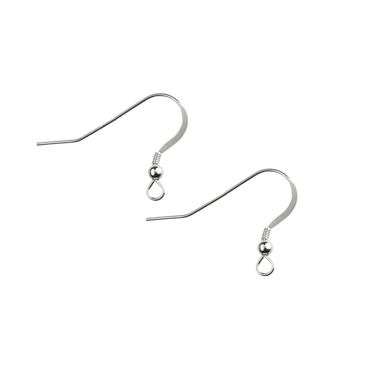 FishHook with Ball & Spring 25x10mm Silver Filled
