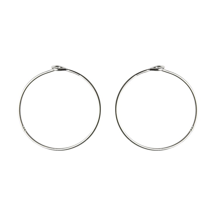 18mm Earhoop for Beading Sterling Silver (STS)