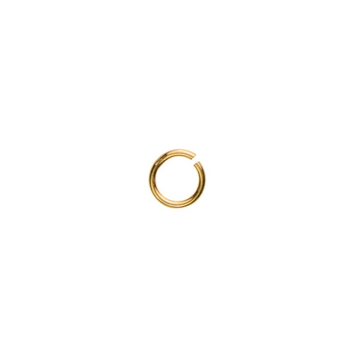 6mm Jump Ring 0.8mm (unsoldered) Rose Gold Plated Vermeil Sterling Silver