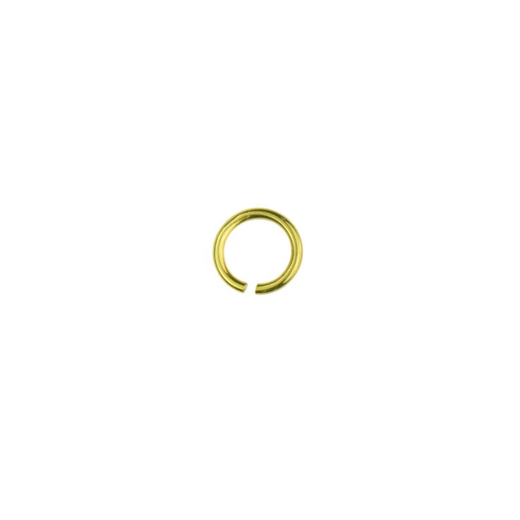 6mm Jump Ring 0.8mm (unsoldered) Gold Plated Vermeil Sterling Silver