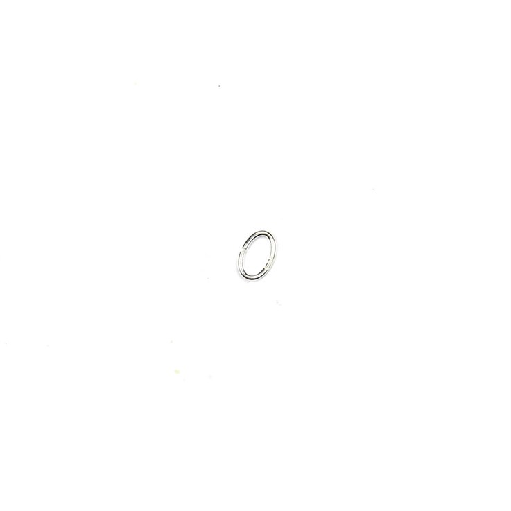 6x4mm Oval Jump Ring  (unsoldered) wire dia 0.70mm Sterling Silver (STS)