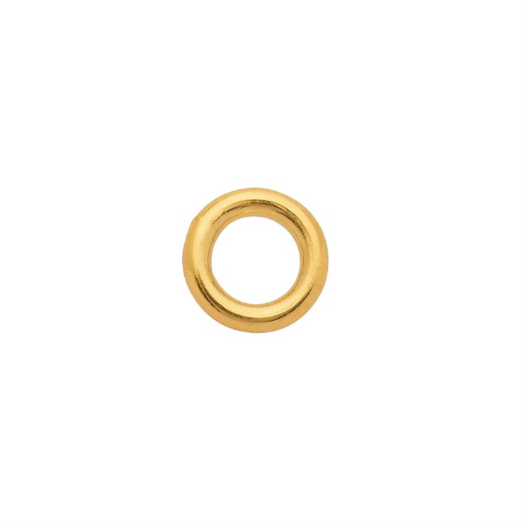 6mm Soldered Jump Ring 1.2mm Gold Plated Vermeil Sterling Silver (STS)