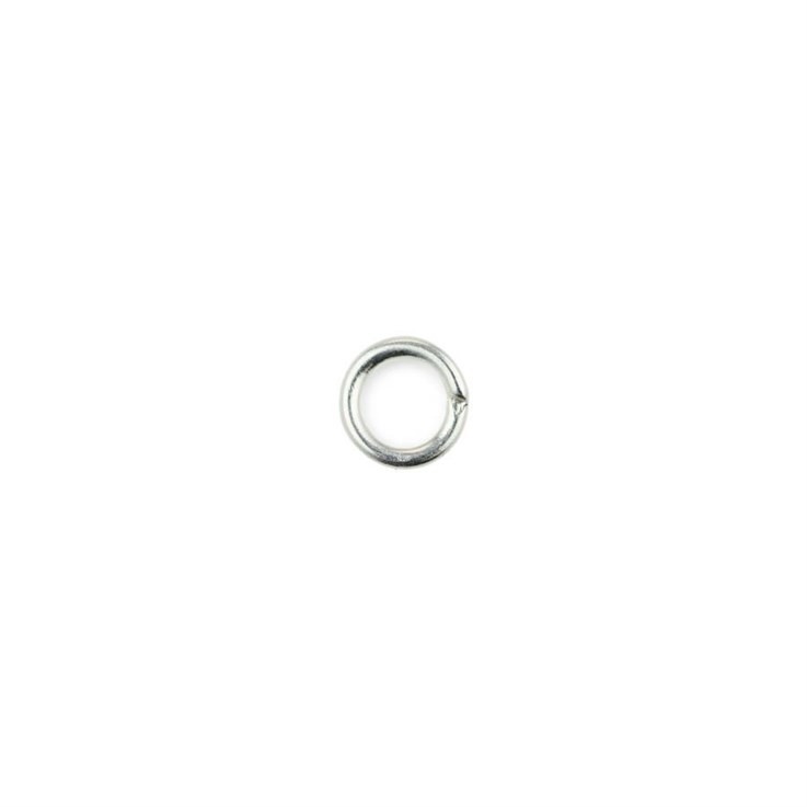 4mm Unsoldered Jump Ring 0.7mm Silver Plated
