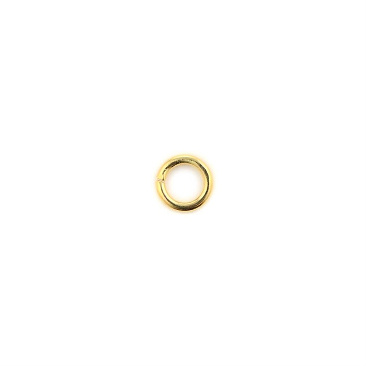 4mm Unsoldered Jump Ring 0.7mm Gold Plated
