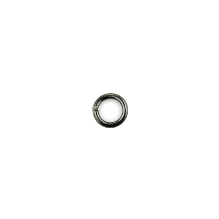 4mm Unsoldered Jump Ring 0.7mm Black Plated