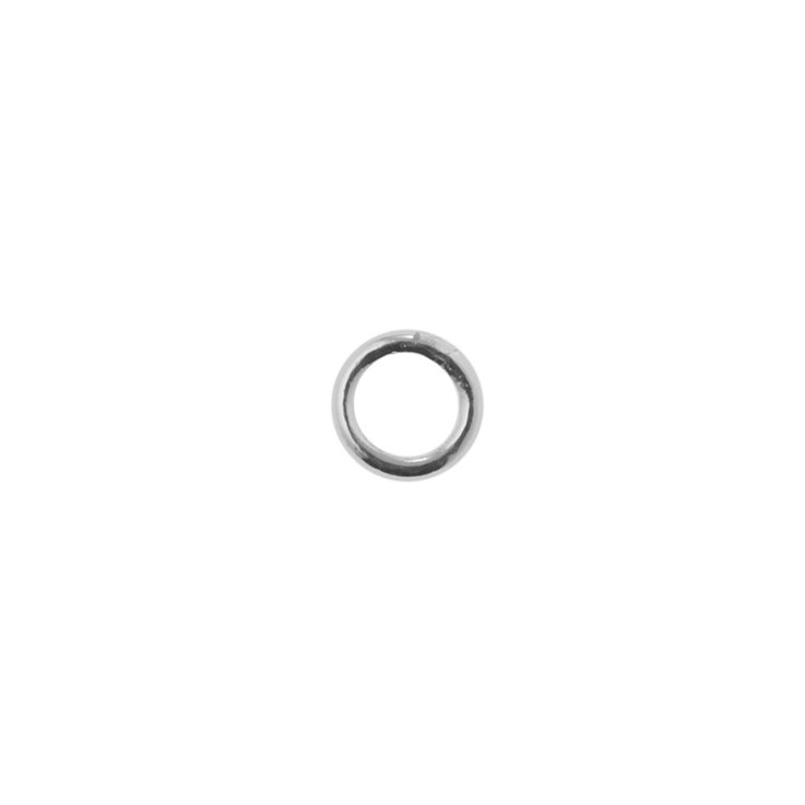 4mm Soldered Jump Ring 0.7mm Silver Plated