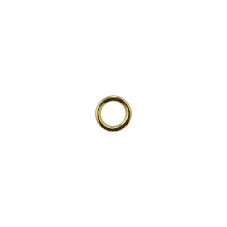 4mm Soldered Jump Ring 0.7mm Gold Plated