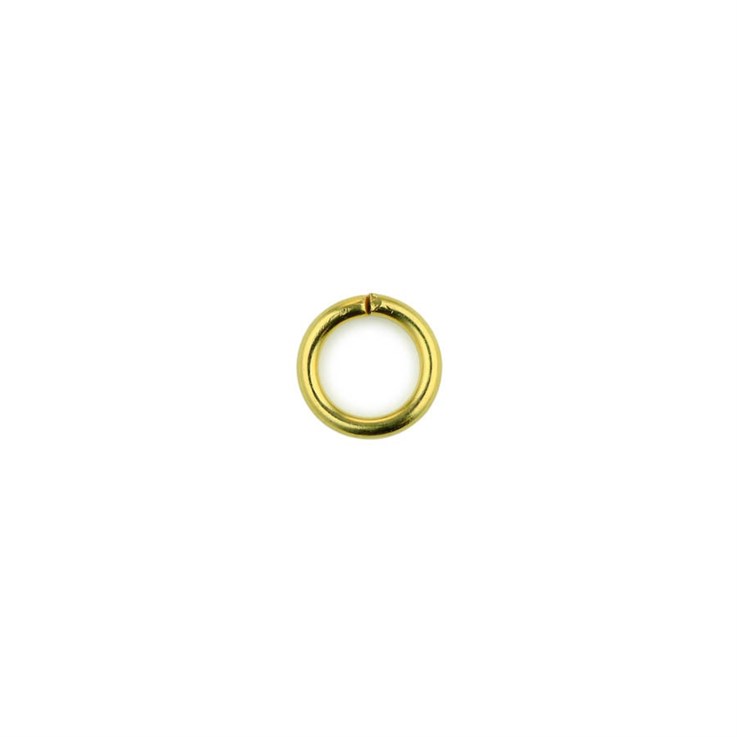 5mm Unsoldered Jump Ring 0.8mm Gold Plated