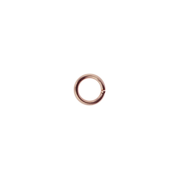 5mm Unsoldered Jump Ring 0.8mm Rose Gold Plated