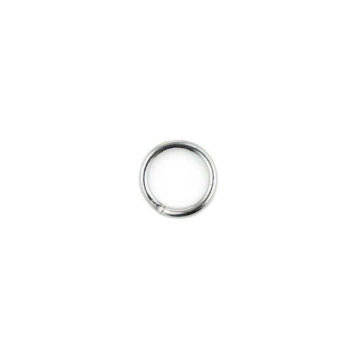 6mm Unsoldered Jump Ring 0.9mm Silver Plated