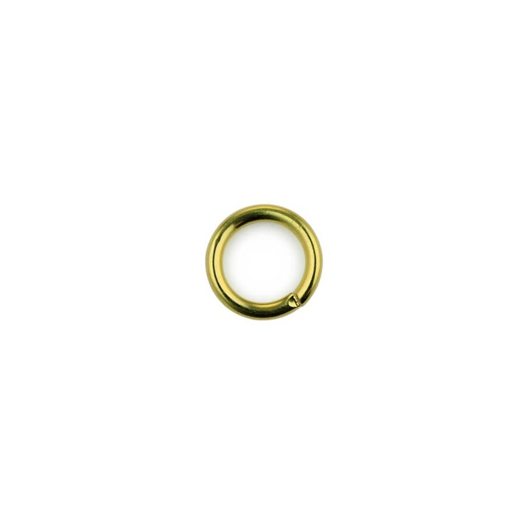 6mm Unsoldered Jump Ring 0.9mm Gold Plated