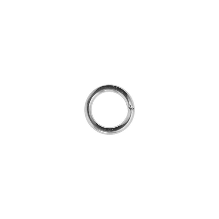 6mm Soldered Jump Ring 0.9mm Silver Plated