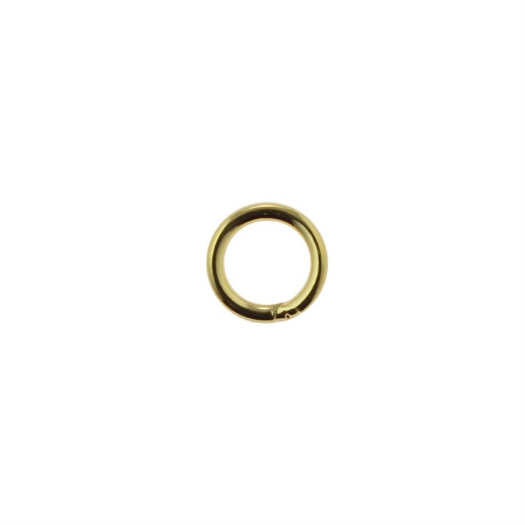 6mm Soldered Jump Ring 0.9mm Gold Plated