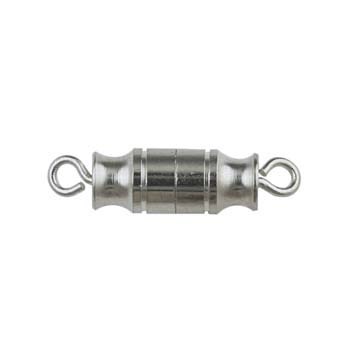 Barrel Screw Clasp 18mm Silver Plated