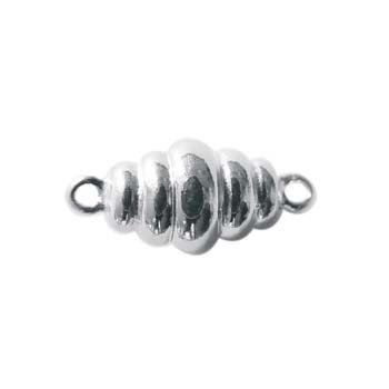 Magnetic Clasp 9x14mm Corrugated Cone Sterling Silver (STS)