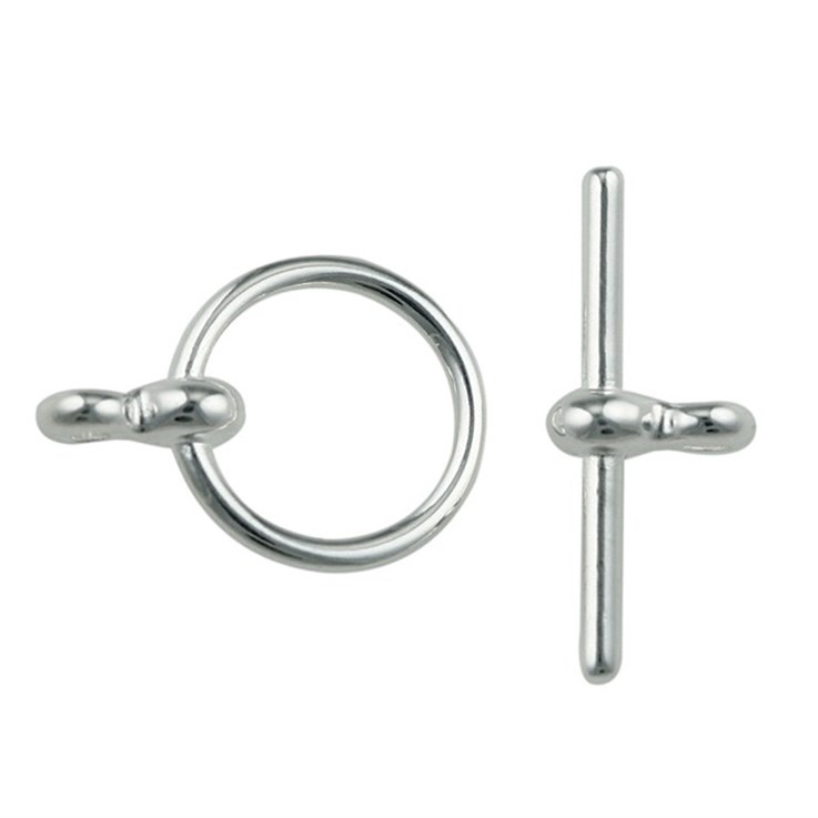 Toggle Bar Clasp 12mm Silver Plated