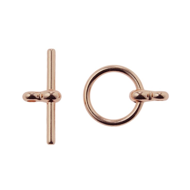 Toggle Bar  Clasp 12mm Rose Gold Plated