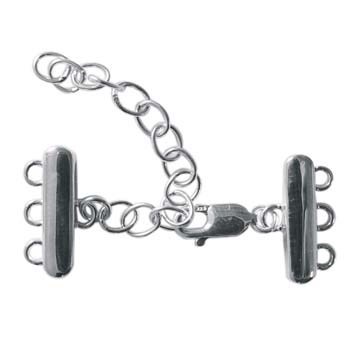 3-Row Clasp + Chain Sterling Silver (STS)