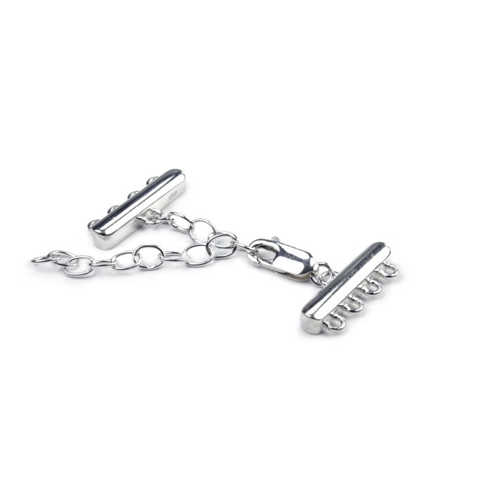 4-Row Clasp + Chain Sterling Silver (STS)