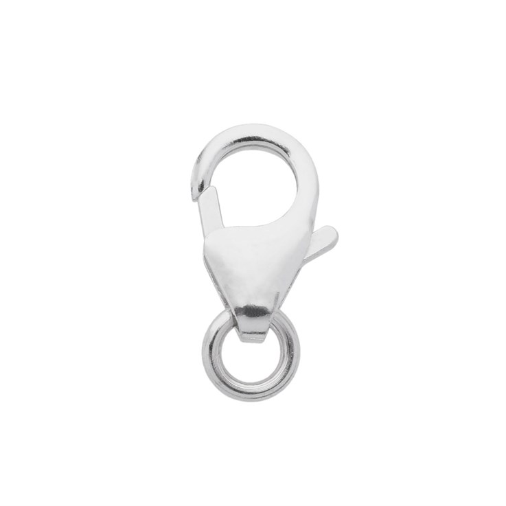 Extra Small Oval Trigger Catch Clasp (Heavy) 8.2mm with 4mm Open Jump Ring ECO Sterling Silver (STS)
