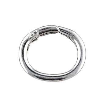 Oval  Push Clasp  Sterling Silver (STS)