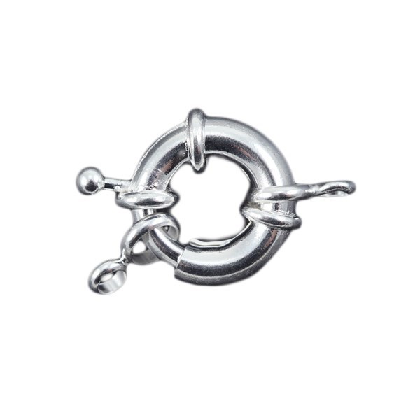 19mm Jumbo Bolt Ring  Clasp Silver Plated