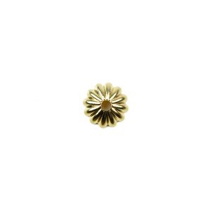 Fluted Cup/Bead Cap 6mm Gold Plated (GP)