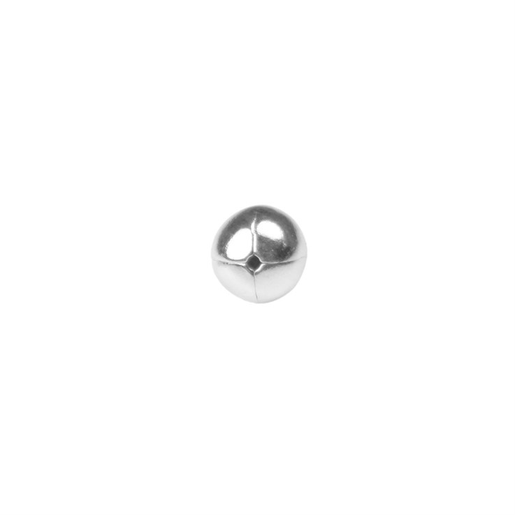 Plain round shape Bead 6mm with 1 hole 0.9mm Hole ECO Sterling Silver (STS)