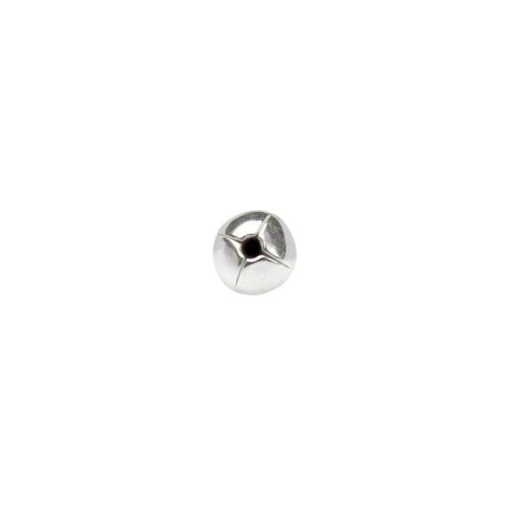 Plain round shape Bead 4mm with 1 hole 0.9mm Hole ECO Sterling Silver (STS)