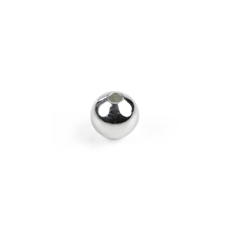 De Luxe Plain Bead Round shape 2mm with 0.9mm hole Sterling Silver (STS)