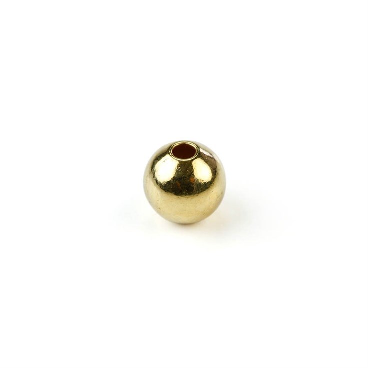 2.5mm Plain round shaped bead with 0.8mm hole Gold Plated (GP)
