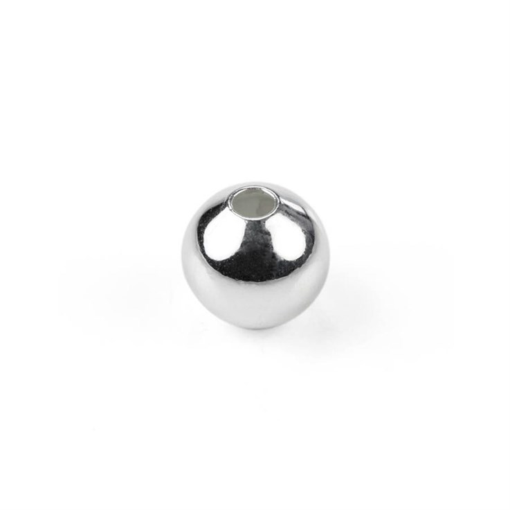5mm Plain round shaped bead with 1.50mm hole Silver Plated (SP)