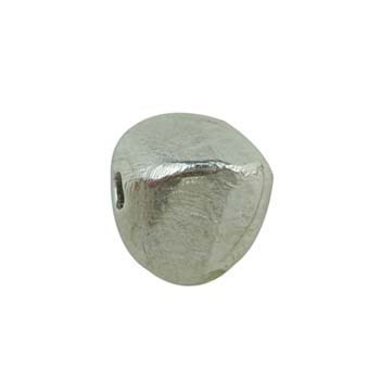 Scratch 8mm Nugget shaped Bead Sterling Silver (STS)