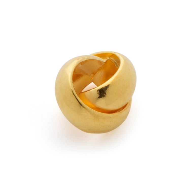 5mm Double Ring Bead Gold Plated Sterling Silver Vermeil