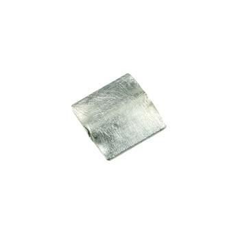 Scratch 8mm square shaped Bead Sterling Silver (STS)