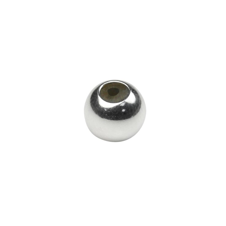 8mm Stopper Bead Rubber Lined 4mm ID (2.70mm Fit) Sterling Silver