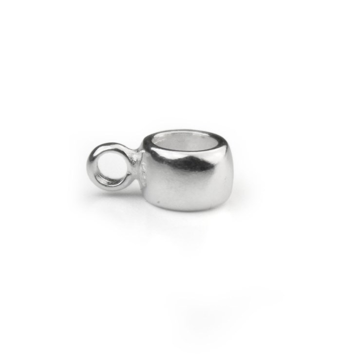 Charm Carrier/Slider Bail with 4mm Hole Sterling Silver (STS)