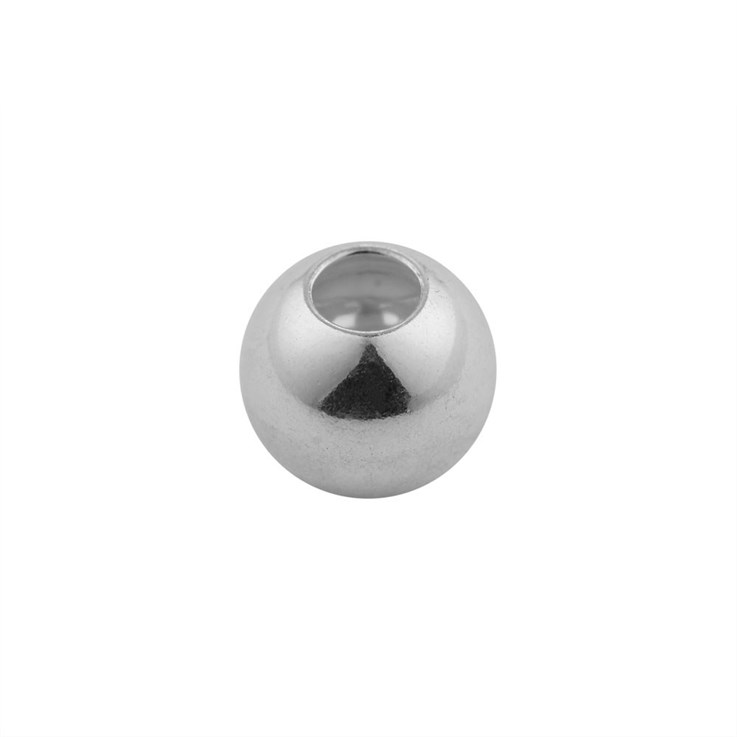STS Essentials -  6mm  Round Shiny Bead 2.35mm Hole Sterling Silver NETT