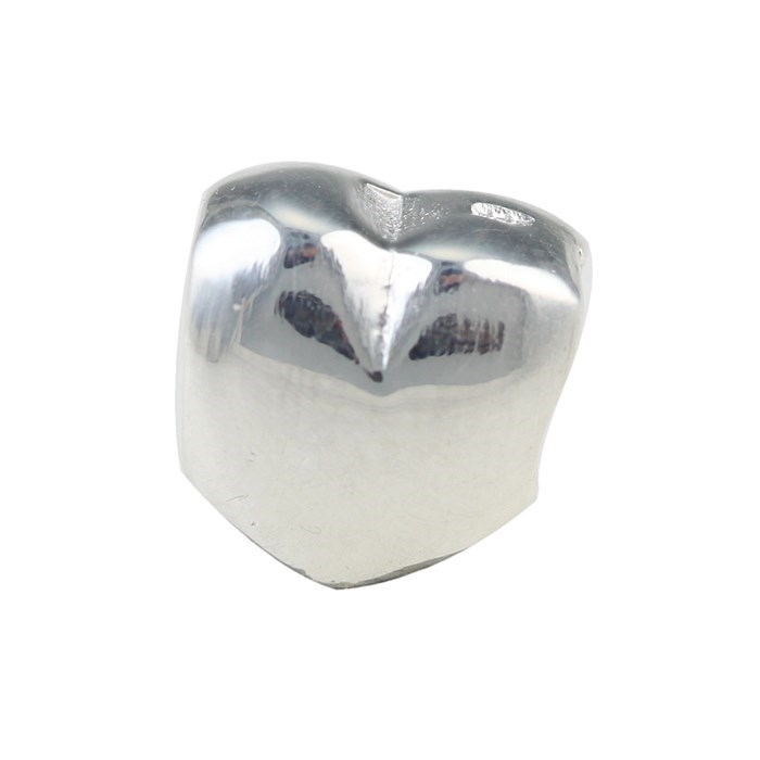 Shaped Charm Bead Heart Shape Design 8x9mm Sterling Silver (STS)