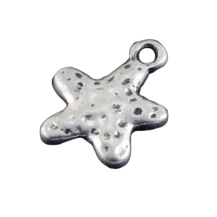 Starfish 14mm Charm Silver Plated