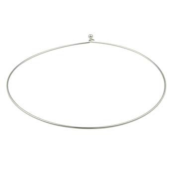 17" Solid Wire Choker Sterling Silver (STS)