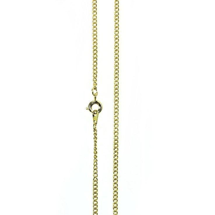 24" Medium Curb Chain Finished Necklace Gold Plated